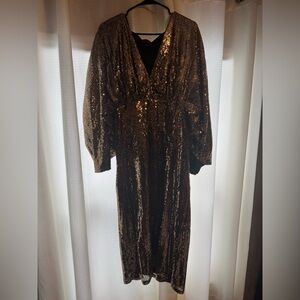 Eloquii Batwing Sequinned Dress
